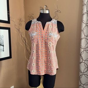 SANCTUARY Collage Craft Sleeveless Print Boho Top Womens Size Small